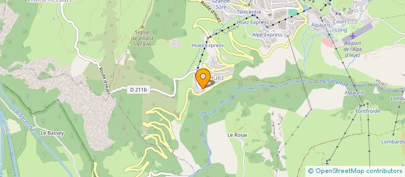 localisation de l'entreprise SCI CBA ALPE D'HUEZ  HUEZ