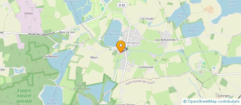 localisation de l'entreprise SCI CBC  MONTHIEUX