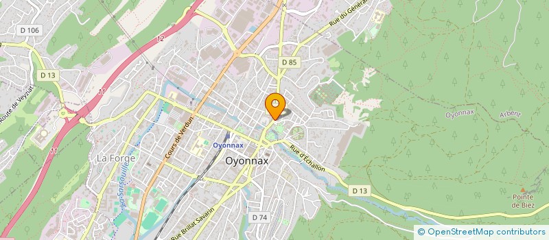 localisation de l'entreprise SCI CBD à OYONNAX