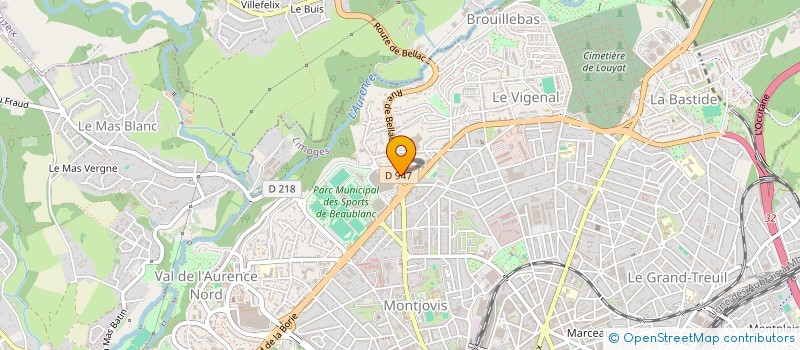 localisation de l'entreprise SCI CBD IMMOBILIERS à LIMOGES