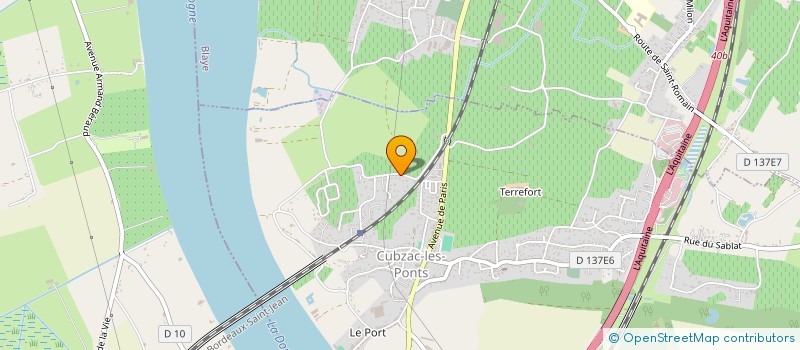 localisation de l'entreprise SCI CBK  CUBZAC-LES-PONTS