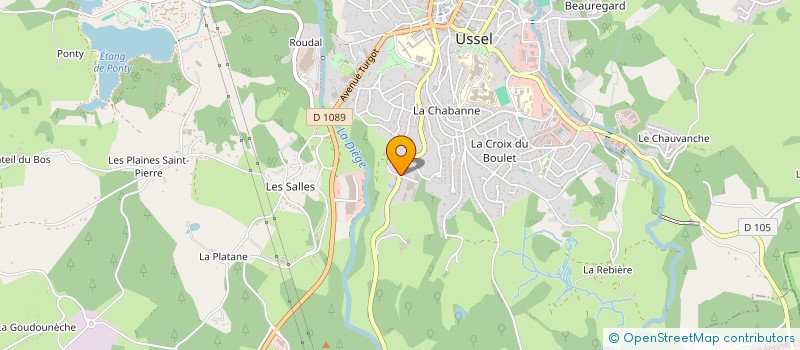localisation de l'entreprise SCI CC FAMILY à USSEL