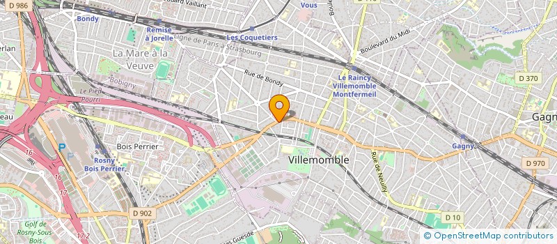 localisation de l'entreprise SCI CCCT  VILLEMOMBLE