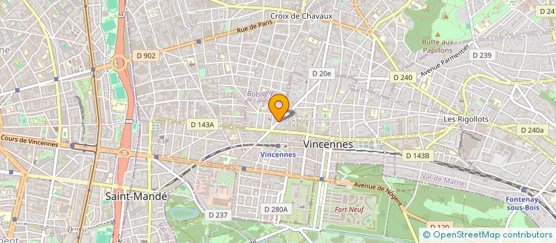 localisation de l'entreprise SCI CCHB à VINCENNES