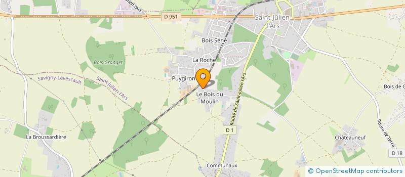 localisation de l'entreprise SCI CCLAIREJUNIM, SCI CCJNM  SAINT-JULIEN-L'ARS