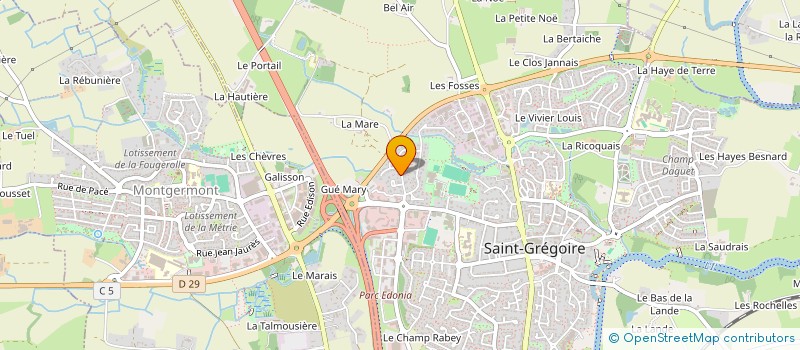 localisation de l'entreprise SCI CCPM  SAINT-GREGOIRE