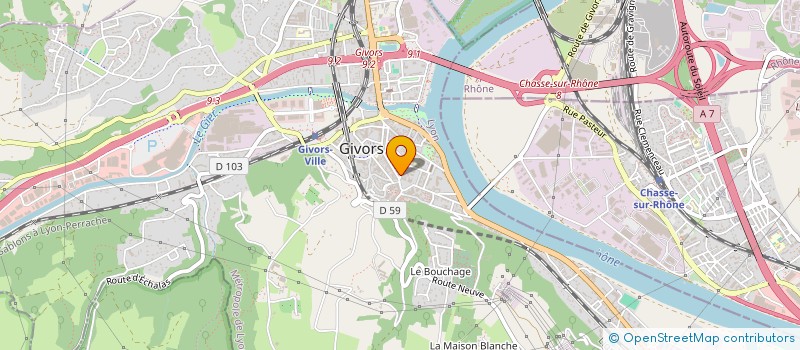 localisation de l'entreprise SCI CCSG  GIVORS