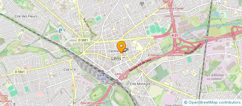 localisation de l'entreprise SCI CCSS SULIN  LENS