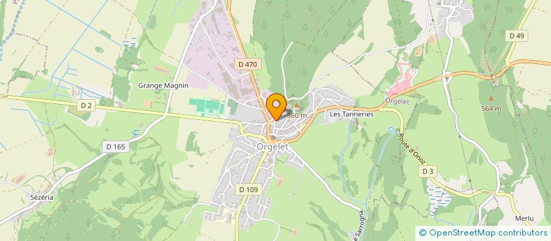 localisation de l'entreprise SCI CCT à ORGELET