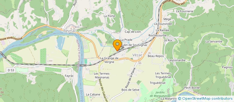localisation de l'entreprise SCI CD.CAMP à VEZAC