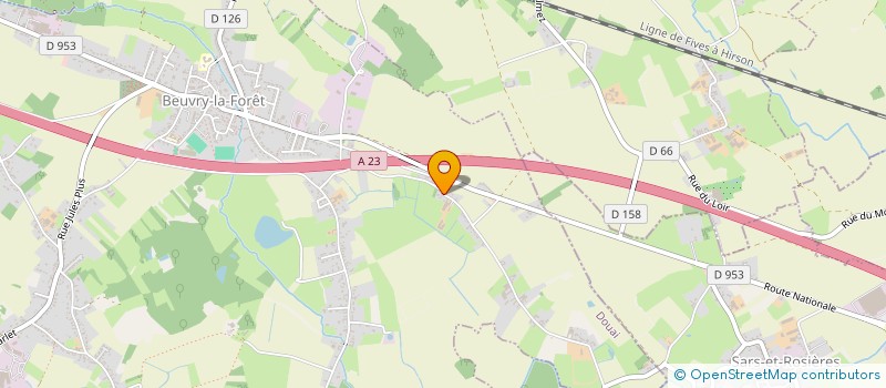 localisation de l'entreprise SCI CD IMMO  BEUVRY-LA-FORET