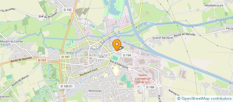 localisation de l'entreprise SCI CD INVESTISSEMENT  AIRE-SUR-LA-LYS