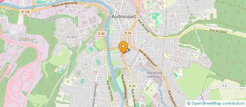 localisation de l'entreprise SCI CD2A  AUDINCOURT