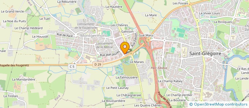 localisation de l'entreprise SCI CDB  MONTGERMONT