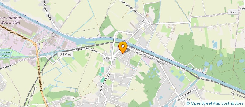 localisation de l'entreprise SCI CDEC  BEUVRY