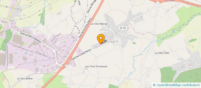 localisation de l'entreprise SCI CDP  TREGUEUX