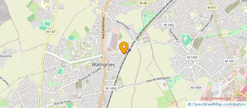 localisation de l'entreprise SCI CDP  WATTIGNIES