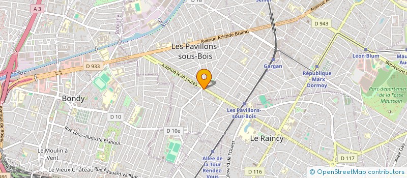 localisation de l'entreprise SCI CDS INVESTISSEMENTS  LES PAVILLONS-SOUS-BOIS