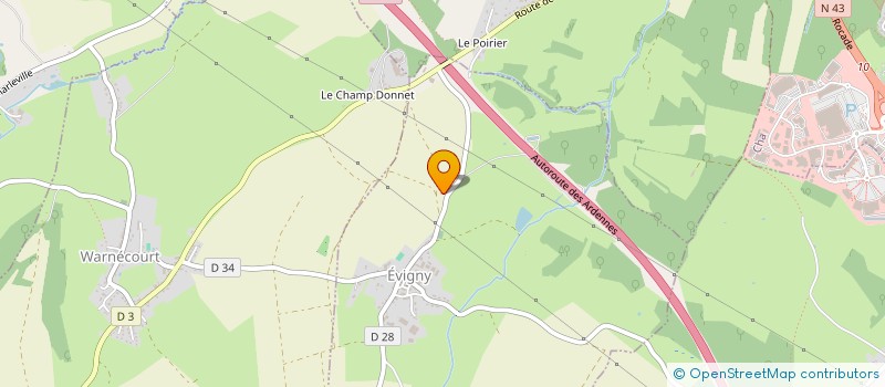 localisation de l'entreprise SCI CDSP  EVIGNY