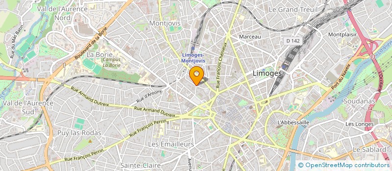 localisation de l'entreprise SCI CEB à LIMOGES
