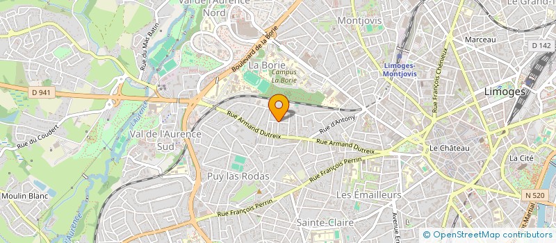 localisation de l'entreprise SCI CEBCED à LIMOGES