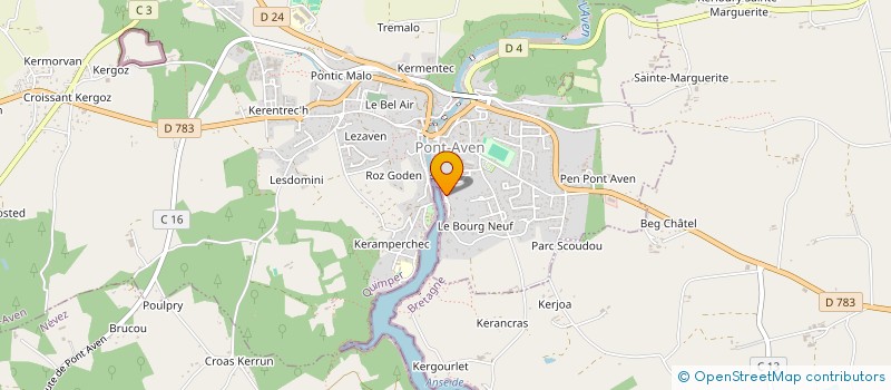 localisation de l'entreprise SCI CEDAMSOR  PONT-AVEN