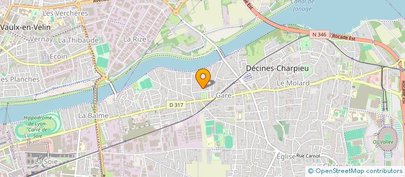 localisation de l'entreprise SCI CEDRE 134  DECINES-CHARPIEU