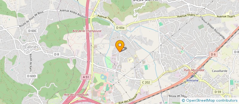 localisation de l'entreprise SCI CEDRE-MONCEAU à BOUC-BEL-AIR