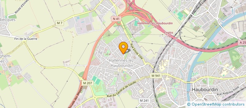 localisation de l'entreprise SCI CEFMEG  HALLENNES-LEZ-HAUBOURDIN