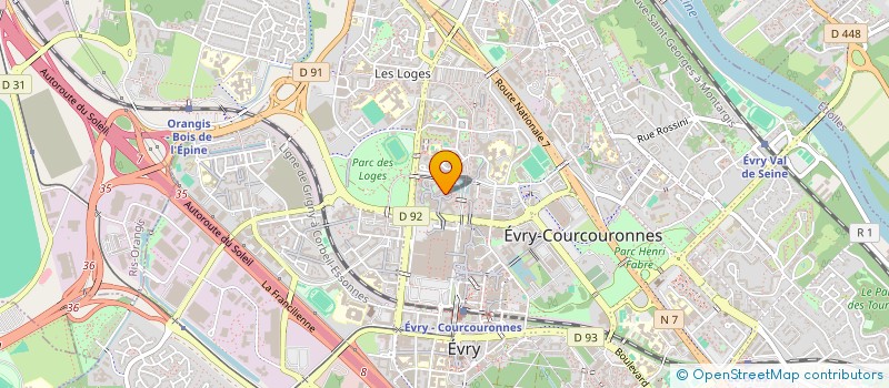 localisation de l'entreprise SCI CEG 91 à EVRY-COURCOURONNES