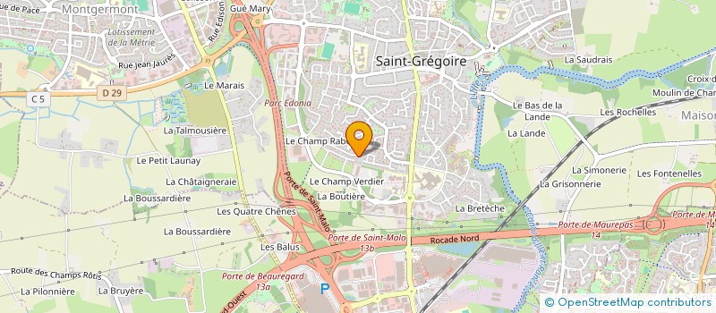 localisation de l'entreprise SCI CEIBAL  SAINT-GREGOIRE