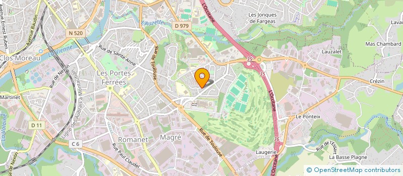 localisation de l'entreprise SCI CELADON à LIMOGES