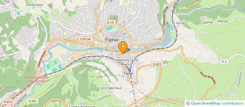 localisation de l'entreprise SCI CELE ET GRIFFOUL  FIGEAC