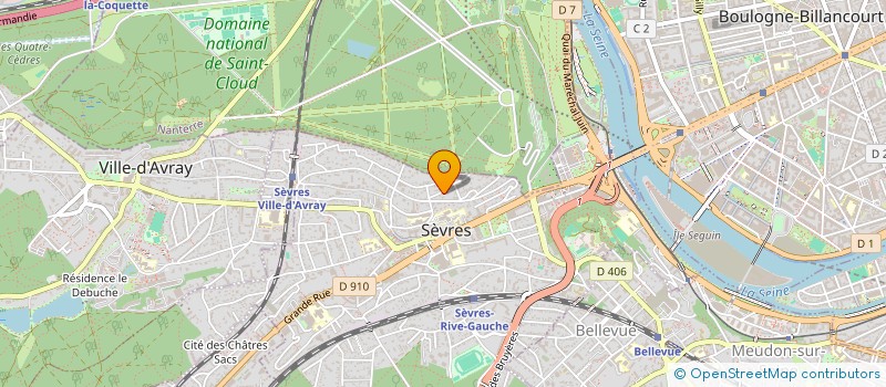 localisation de l'entreprise SCI CELESTE à SEVRES