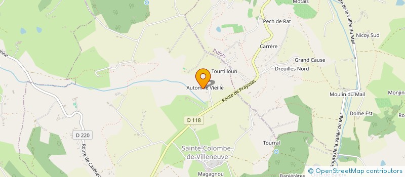 localisation de l'entreprise SCI CELESTINE  SAINTE-COLOMBE-DE-VILLENEUVE