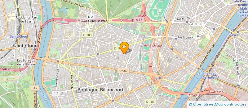 localisation de l'entreprise SCI CELIDRIC à BOULOGNE-BILLANCOURT