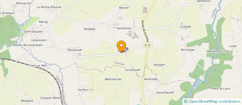 localisation de l'entreprise SCI CELINE ET CLAUDIE POULIQUEN  GUICLAN