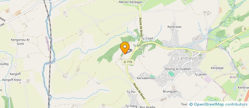 localisation de l'entreprise SCI CELLIER  LANDREVARZEC