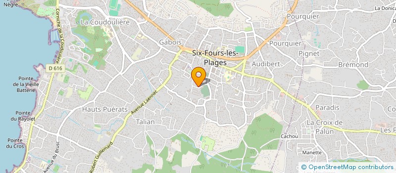 localisation de l'entreprise SCI CELTA à SIX-FOURS-LES-PLAGES