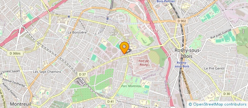 localisation de l'entreprise SCI CENTAURE  MONTREUIL