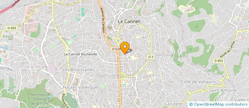 localisation de l'entreprise SCI CENTIFOLIA  LE CANNET