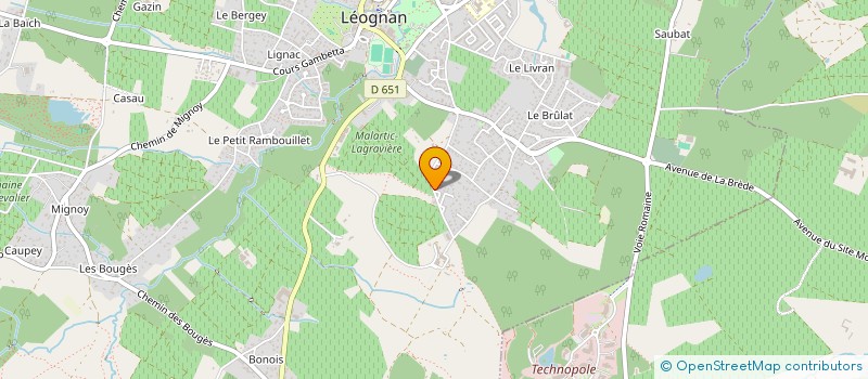 localisation de l'entreprise SCI CENTRACAP  LEOGNAN