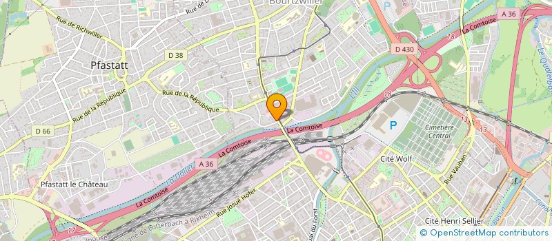 localisation de l'entreprise SCI CENTRAL  MULHOUSE