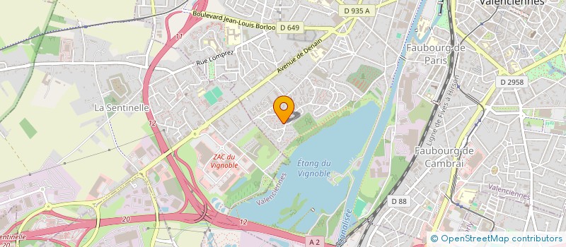 localisation de l'entreprise SCI CENTRAL PARK AF  VALENCIENNES