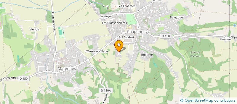 localisation de l'entreprise SCI CENTRALE  CHAPONNAY