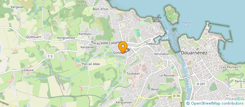 localisation de l'entreprise SCI CENTRALKER  DOUARNENEZ