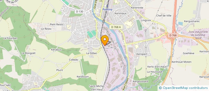 localisation de l'entreprise SCI CENTRE-BRETAGNE  PONTIVY