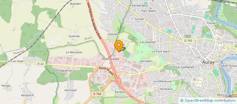localisation de l'entreprise SCI CENTRE D'ORTHOPTIE D'AURAY à AURAY