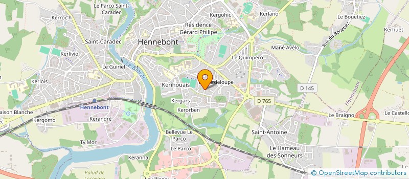 localisation de l'entreprise SCI CENTRE ET AFFAIRES DU BLAVET  HENNEBONT