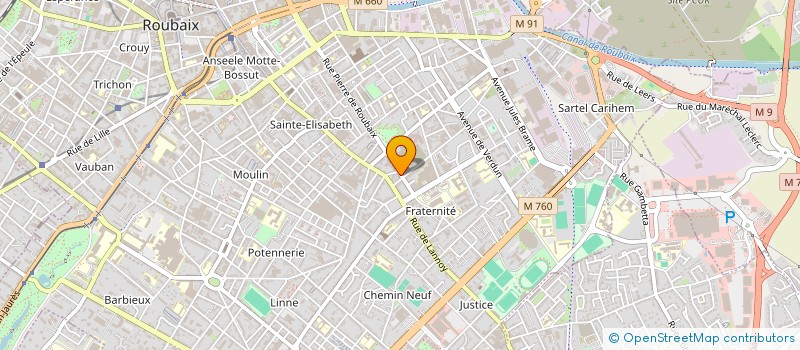 localisation de l'entreprise SCI CENTRE KINESITHERAPIE DE ROUBAIX  ROUBAIX